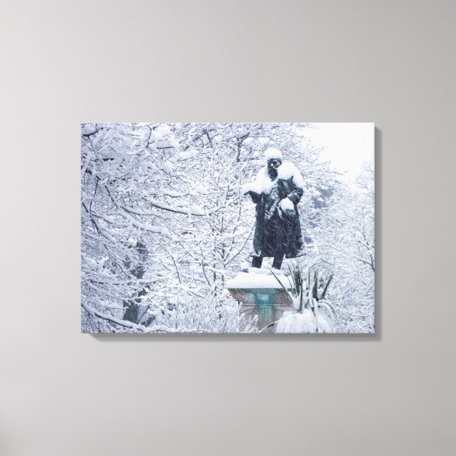 Toile Neige dans le parc (Recto)