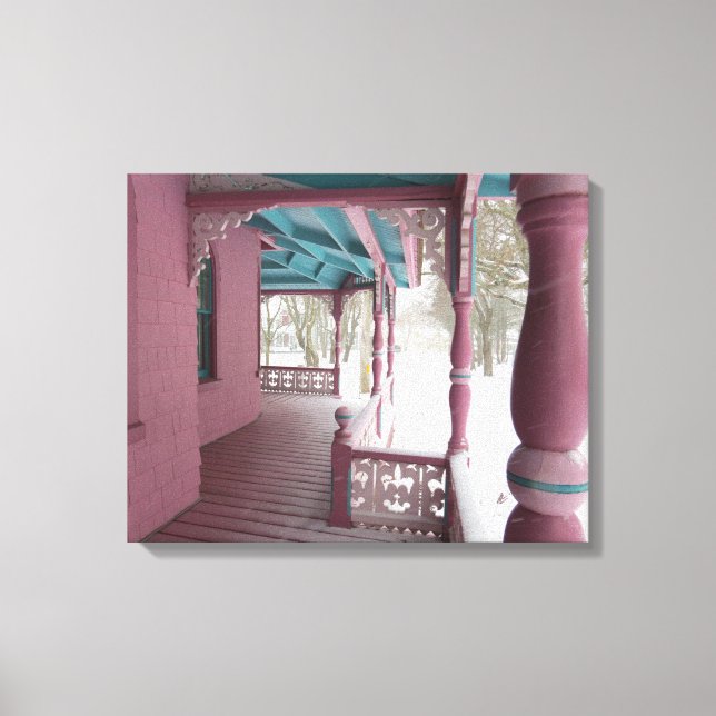 Toile Neige d'hiver sur Porc Rose - Martha's Vineyard (Recto)