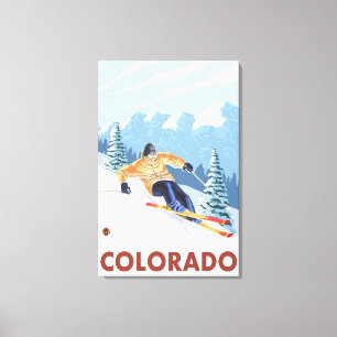Toile Neige inclinée SkierColorado