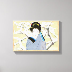 Toile Neige japonaise de femmes de sujets de Shimura