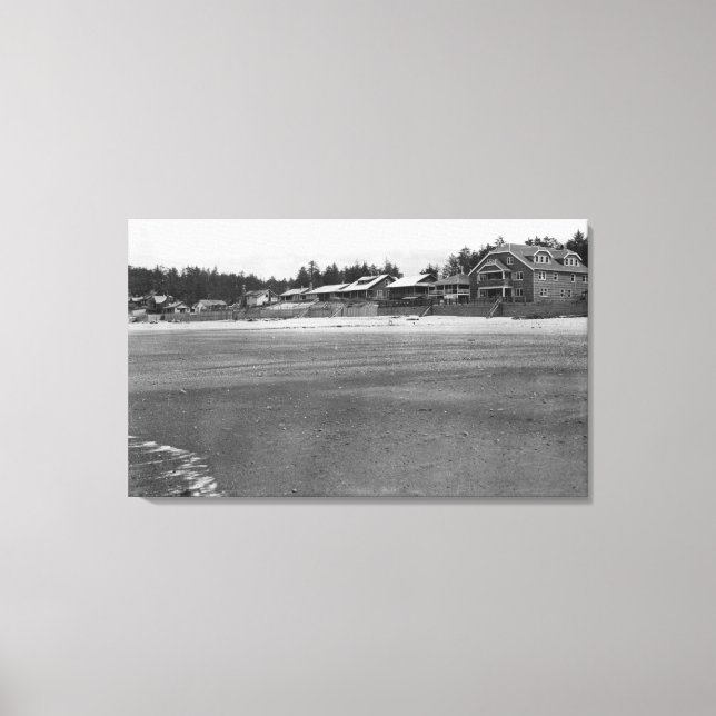 Toile Nelscott, Oregon Beach Vue et Cottages (Recto)