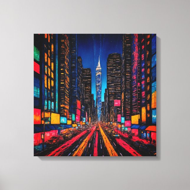 Toile Neon Prism Metropolis (Recto)