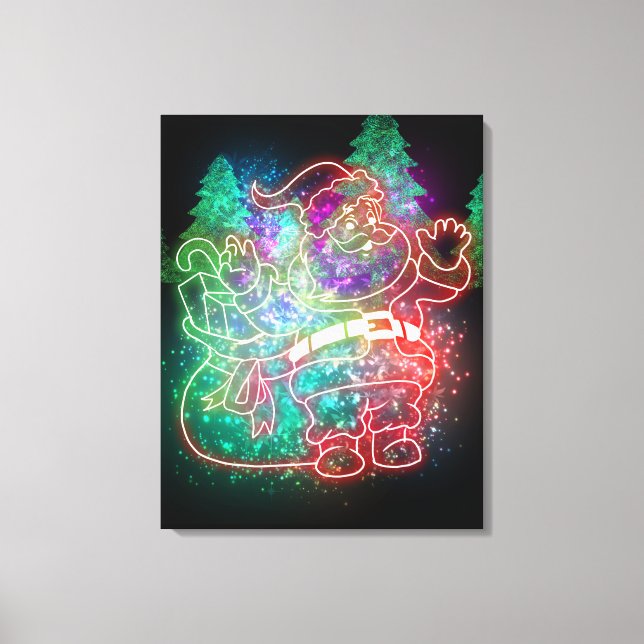 Toile Neon Santa Claus (Recto)