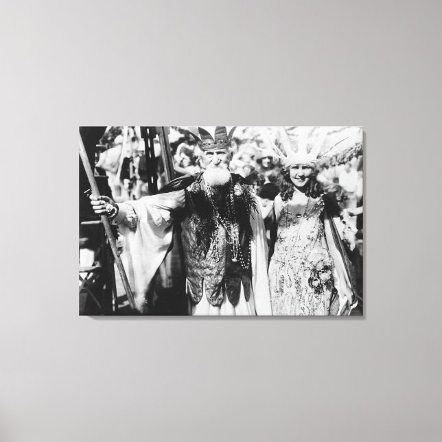 Toile Neptune et Miss America sur la photo du Carnaval (Recto)