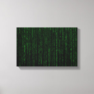 Toile Nerdy Green Computer Code