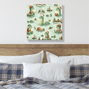 Toile Nessie de Noël Monstre du Loch Ness Confortable Cr