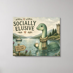 Toile Nessie insaisissable socialement Cryptide cosy Loc