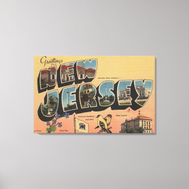Toile New Jersey (Capitale Nationale/Fleur/Oiseau) (Recto)