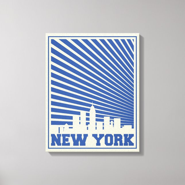 Toile New York City Blue (Recto)