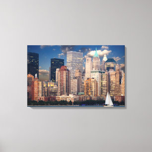 Toile New York City Manhattan Skyline à Night Wall Art