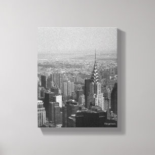 Toile New York City, Manhattan Skyline B/W Photographie