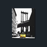 Toile New York City Nyc Brooklyn Bridge Taxi jaune<br><div class="desc">New York City Nyc Brooklyn Bridge Taxi Jaune Pop Art Canvas Imprimer.</div>