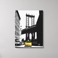 New York City Nyc Brooklyn Bridge Taxi jaune