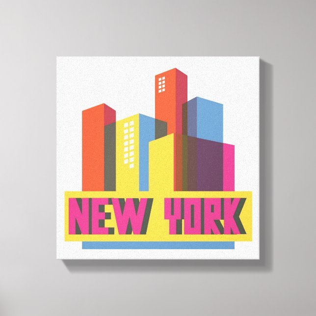 Toile New York | Neon Skyline (Recto)