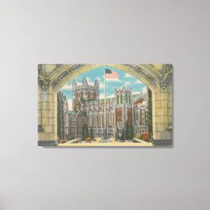 Toile New York, New York - City College Vue du drapeau