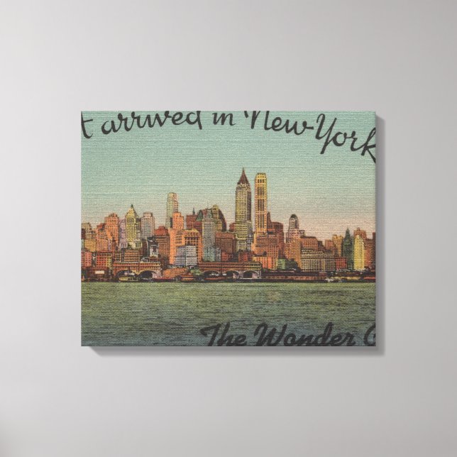 Toile New York, New York - Je viens d'arriver - La merve (Recto)