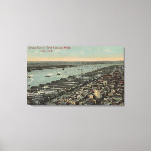 Toile New York, New York - North River View et Docks