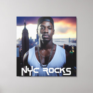 TOILE NEW YORK ROCKS - NYC
