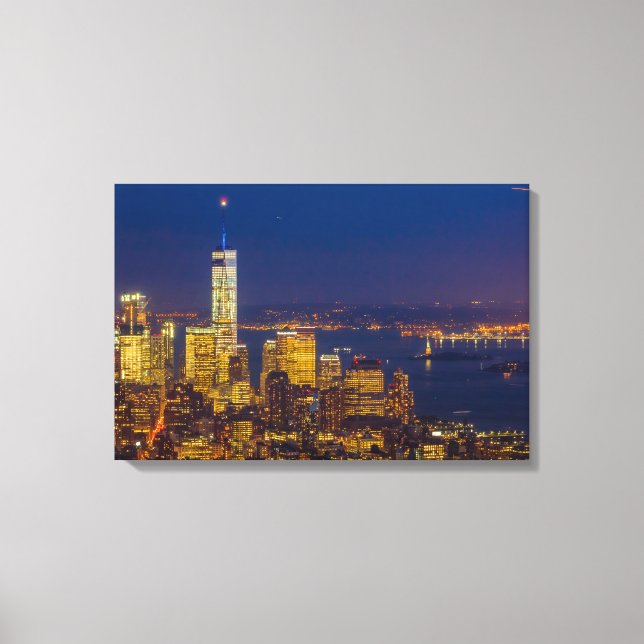 Toile New York Skyline après le coucher du soleil 24*16 (Recto)