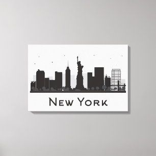 Toile New York Skyline noir et blanc