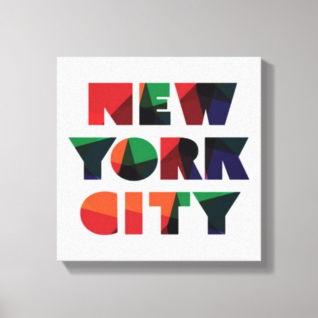 Toile New York | Typographie en gras (Recto)