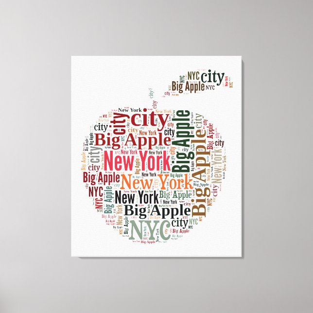 Toile New York words cloud (Recto)