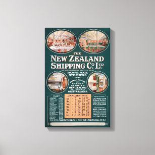 Toile New Zealand Shipping Co. Poster vintage