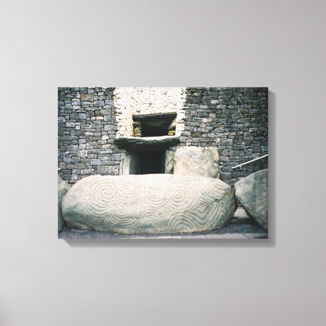 Toile Newgrange Irlande, empreinte des symboles de pierr (Recto)