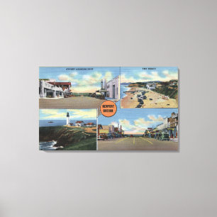 Toile Newport, Orégon - phare de Yaquina, principal