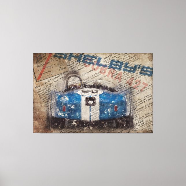 Toile Newspaper Shelby Cobra 427 (Recto)