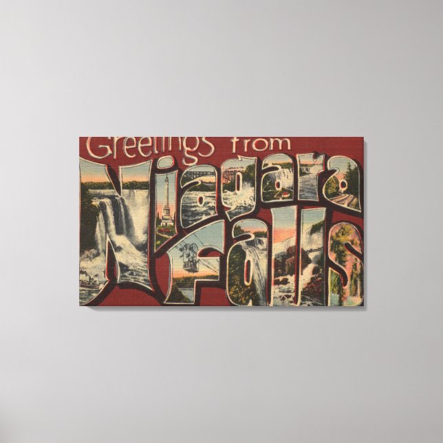 Toile Niagara Falls, New York - Grandes Lettres Scènes 3 (Recto)