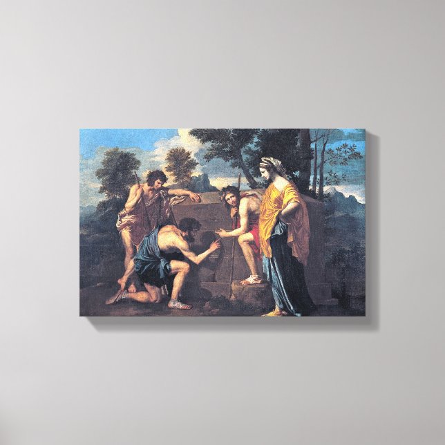 Toile Nicolas Poussin - Bergers en Arcadia (Recto)