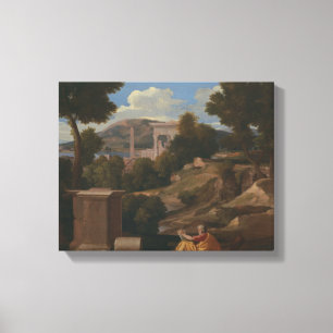Toile Nicolas Poussin - Paysage avec Saint John