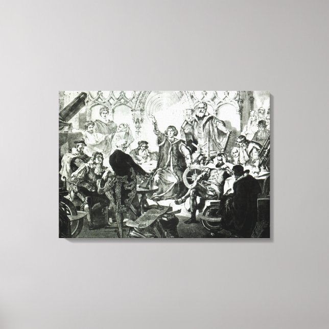 Toile Nicolaus Copernicus Expliquer sa théorie (Recto)