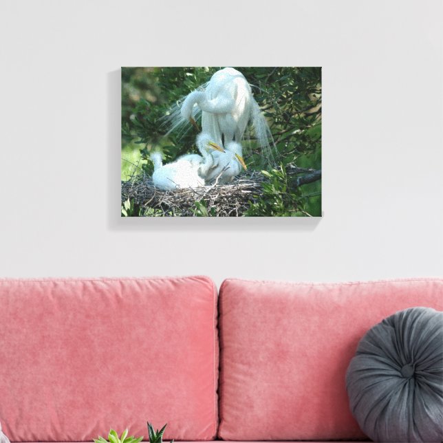 Toile Nidification de la Grande Aigrette (Insitu(Salon))