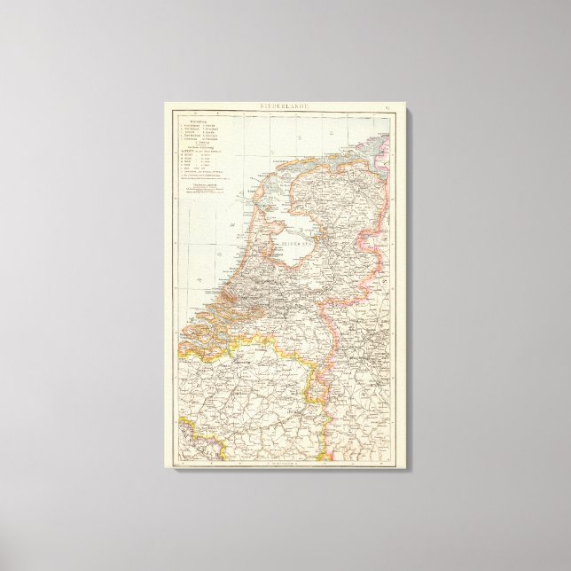 Toile Niederlande - Carte Pays-Bas (Recto)