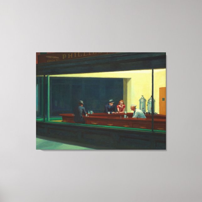 Toile Nighthawks peinture par Edward Hopper  (Recto)