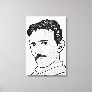 Toile Nikola Tesla Face