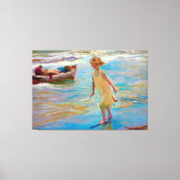 Niña en la playa, Valence par Joaquin Sorolla 1910