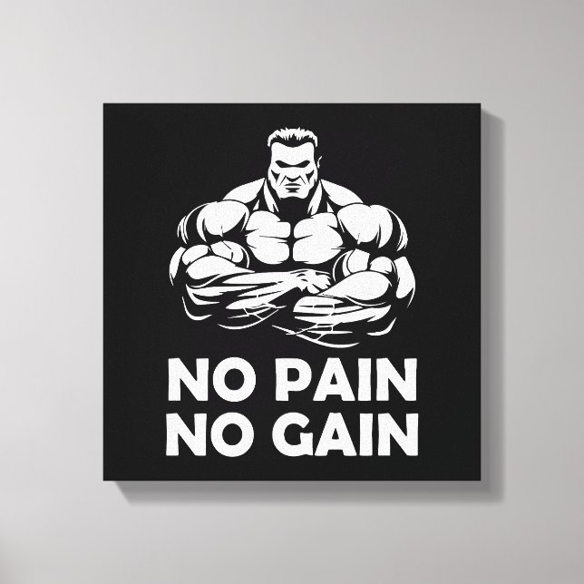 Toile No pain no gain (Recto)