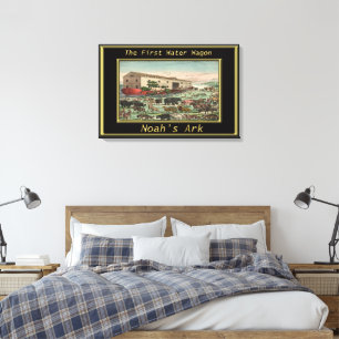 Toile Noah Ark Genèse 6 Animaux en attente