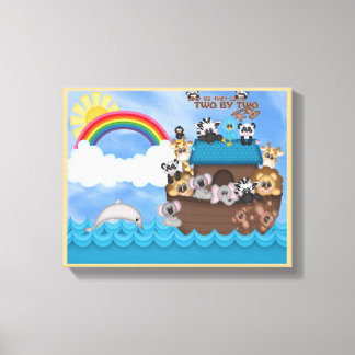 Toile Noahs Arche des animaux deux par deux Bible Grande