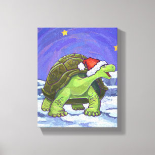 Toile Noël de la tortue nocturne étoilée