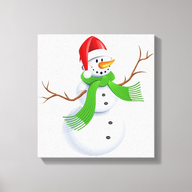 Toile Noël du mignon Snowman (Recto)