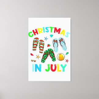 Toile Noël En Juillet Flip Flop Drôle Été Noël Hommes