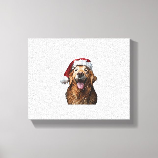 Toile Noël Golden Retriever (Recto)