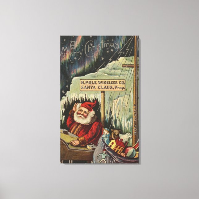 Toile NoëlPère Noël au pôle Nord (Recto)