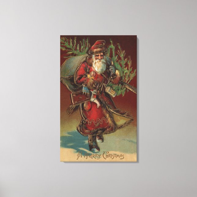 Toile NoëlPère Noël avec les cadeaux # 2 (Recto)
