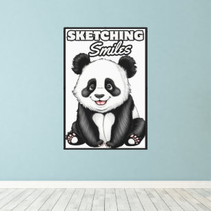 Toile Noir & Blanc Beauté Panda conception de la perfect