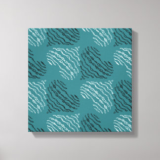 Toile Noir & Blanc Doublure Coeur Motif Art